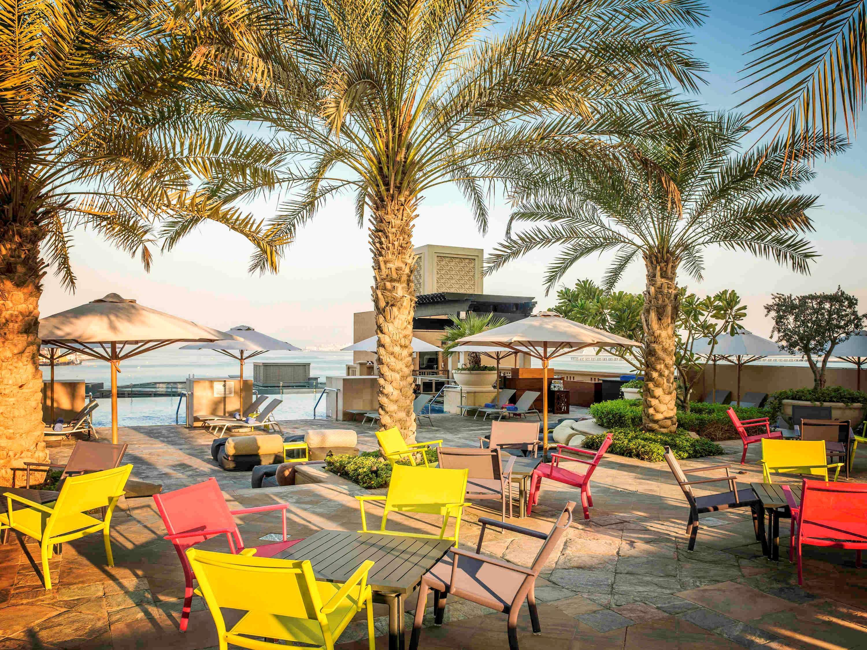 Sofitel Dubai Jumeirah Beach Hotel Exterior photo The pool deck at Jumeirah Jumeirah